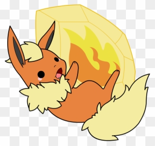 Bad Defense And Speed, And Flare Blitz Is A Recoil - Easy To Draw Baby Flareon With Fire Stone Clipart