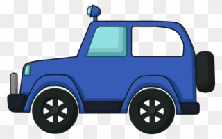 Png Mavi Araba Resmi - Jeep Azul Animado Clipart