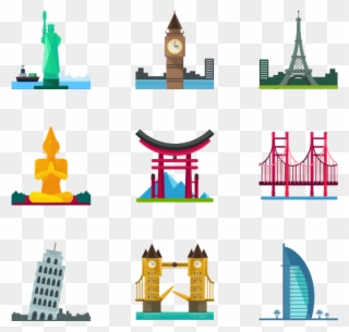 Landmarks - World Landmark Icon Png Clipart