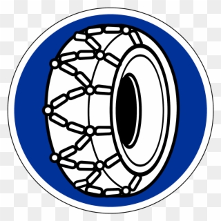 Snow Chains Advised Sign Clipart