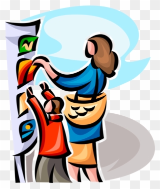 Mother With Child Buys Clipart