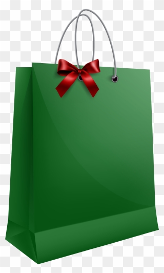 Free Png Download Green Gift Bag With Bow Clipart Png - Bolsas De Regalo Con Lazo Transparent Png