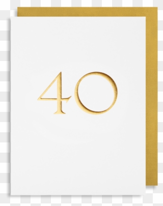 Age 40 Trafalgar Milestone Mini Card - Circle Clipart