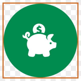 Green Clipart Piggy Bank - Financial Wellness Icon - Png Download