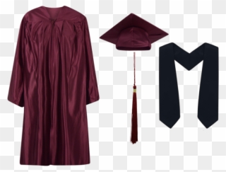 Gown Clipart Maroon Cap - Academic Dress - Png Download