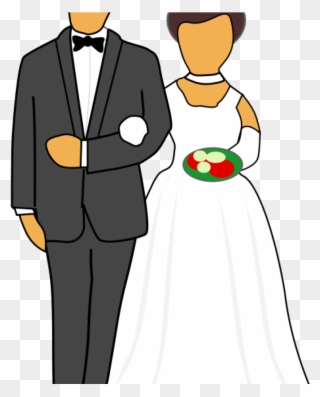 Flourish Clipart Marriage Source - Wedding Couple Cartoon Png Transparent Png