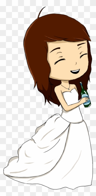 Wine Label Bride Clipart