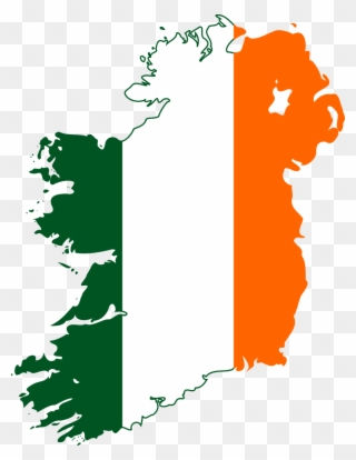 Flag-map Of United Ireland - United Ireland Clipart
