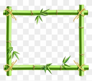 Transparent Bamboo Clip Art - Bamboo Frame Transparent - Png Download
