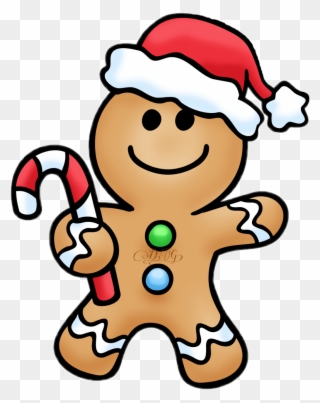 Christmas Sticker - Christmas Gingerbread Man Clipart - Png Download