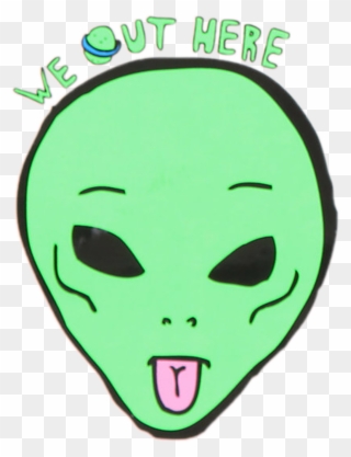 Ripndip Sticker - Alien Sticking Tongue Out Clipart