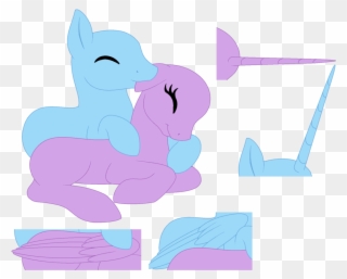 My Little Pony Couple Poses - Mlp Couple Base Hugging Clipart