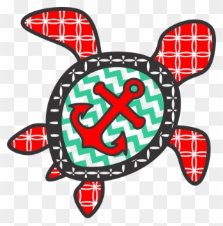 Turtle And Anchor Cuttable Designs - Anchor And Turtle Clipart
