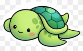 Turtle Sticker - Cute Sea Turtle Drawing Clipart