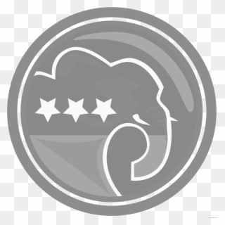 Graphic Black And White Stock Clipartblack Com Animal - Republican Logo No Background - Png Download