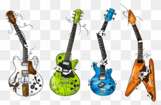 Smash Clipart Broken Guitar - Broken Guitar Clipart - Png Download