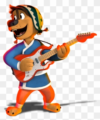 Cat Playing Guitar Clipart - Bodi Rock Dog - Png Download