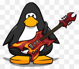 Hard Rock Clipart Sign - Penguin From Club Penguin - Png Download