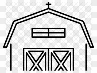 Barn Clipart Hand Drawn - Barn Outline - Png Download