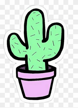 Tumblr Sticker - Drawings Of A Cactus Clipart