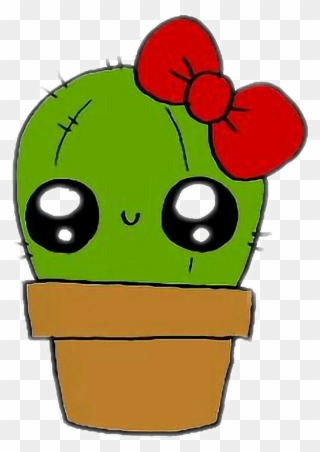 Kaktus Sticker - Kawaii Cute Easy Drawings Clipart