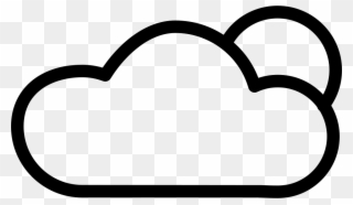 Cloudy Night Outlined Weather Interface Comments - Rayos Icon Clipart