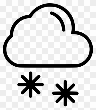 Cloud Snow Comments - Line Art Clipart