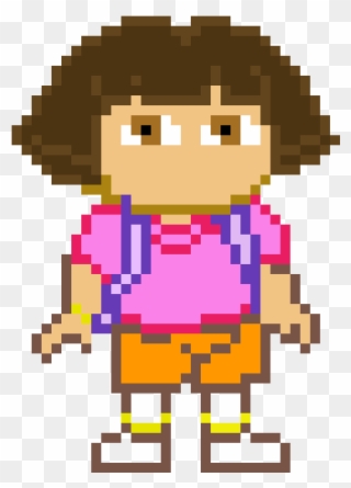 Dora - Perler Beads Dora Clipart