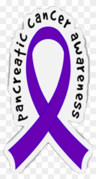Pancreatic Cancer Cancerawareness Ribbon Fight Sticker - Graphics Clipart