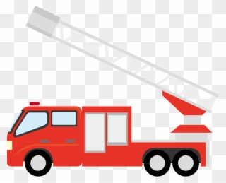 Engine Car Clip Transprent Png Free - はしご 消防 車 イラスト Transparent Png
