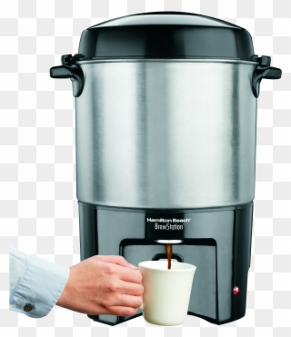 Coffee Cup Hand Brewed Hamilton Brands Using Clipart - Commercial 40 Cup Coffee Maker Cheap - Png Download