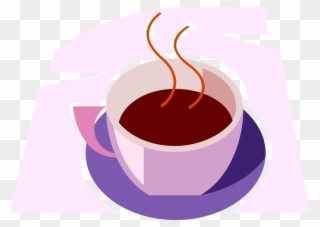 Vector Illustration Of Cup Of Hot Freshly Brewed Coffee - Cup Clipart