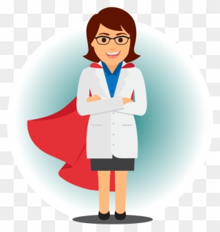 Care Provider Comes To You - Superhero Doctor Clipart