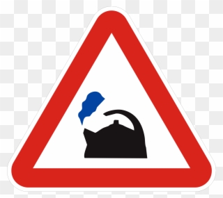 Знак "чайник" - Loose Gravel Road Sign Clipart