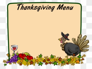 Cornucopia Clipart Thanksgiving Dinner - Thanksgiving Dinner Menu Clipart - Png Download