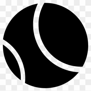 Open - Black And White Tennis Ball Logo Clipart