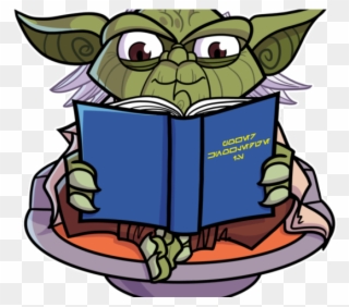 Star Wars Clipart Read - Yoda Libro - Png Download
