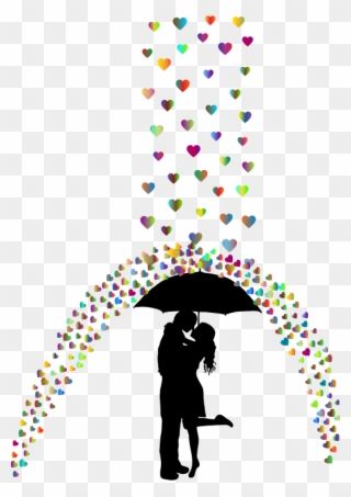 Love Rain Polyprismatic - Wall Design For Couple Clipart