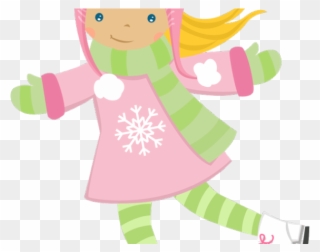 Winter Snow Clipart Snow Girl - Ice Skating - Png Download