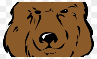 Brown Bear Head Drawing Clip Art At Clkercom Vector - Cartoon Grizzly Bear Face - Png Download
