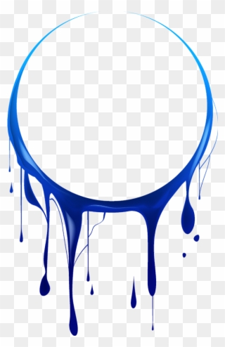 Mq Blue Circle Circles Paint Splash - Circle Paint Drip Png Clipart