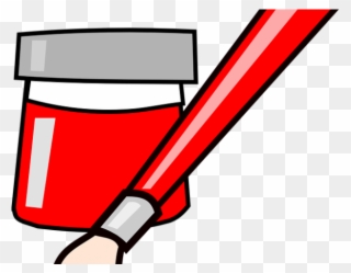 Red Clipart Paintbrush - Red Paint Brush Clipart - Png Download