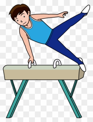 Gymnastics Pommel Horse Cartoon Clipart