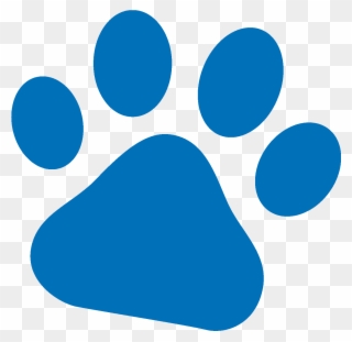 Pals Paw Blue - Cat Paw Print Small Clipart