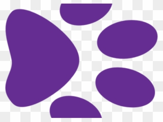 Paw Clipart Purple - Circle - Png Download