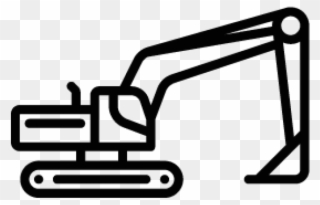 Excovator Clipart Silhouette - Excavator Clipart Black And White Png Transparent Png