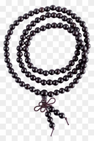 Beautiful Black Sandalwood Prayer Beads Backpack Buddha - Necklace Clipart