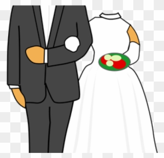 Bride Clipart Wedded Couple - Wedding Couple Cartoon Png Transparent Png