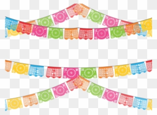 Mexican Clipart Transparent Background - Papel Picado Banner Clipart - Png Download