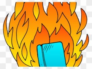 Hell Clipart Word - Burning Book Clipart - Png Download